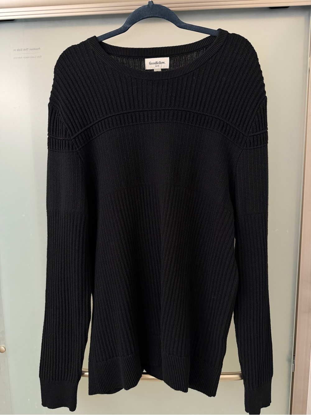 Goodfellow & Co Black Ribbed Knit Men’s Sweater